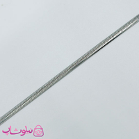 دستبند هرینگبون نقره ای رنگ مدل نرم عرض 2 میل کد 791