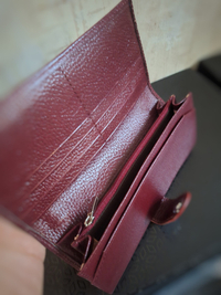 کیف پول چرم طبیعی زرشکی | Burgundy Leather Wallet
