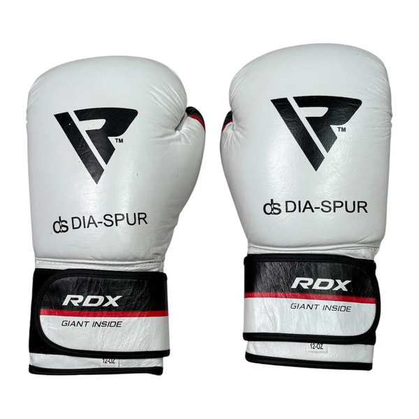 دستکش بوکس چرم RDX DS سفید مشکی