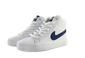 کفش اسپرت زنانه برند نایکی مدل بلیزر ساقدار nike سفید سرمه‌ای کد 87