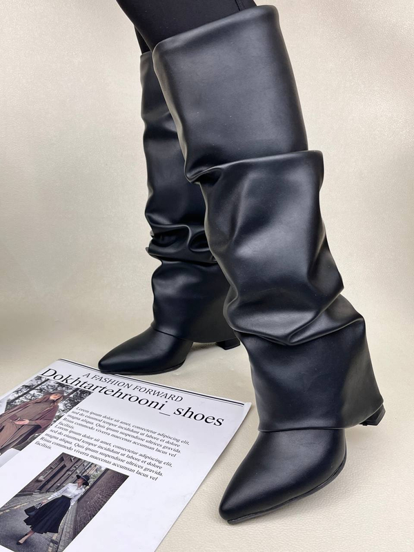 بوت زنانه پاشنه دار کاوری چروک ژیوانشی GIVENCHY کد 1748 دختر طهرونی