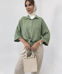 شوميز طرح گره اي كد SV007 برند ردا