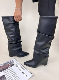 بوت زنانه پاشنه دار کاوری چروک ژیوانشی GIVENCHY کد 1748 دختر طهرونی