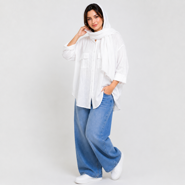 شومیز زنانه یقه ایستاده کد 395