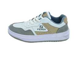 کفش ونس مردانه برند فندی Fendi مدل تیما سفید کرم کد 359