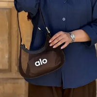کیف دوشی زنانه توری هوبو مشکی مدل الو ست دو تکه