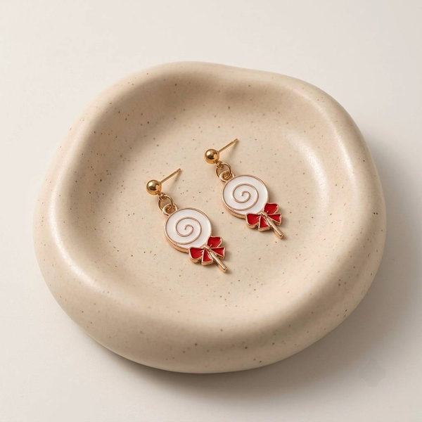 خرید گوشواره تابستونی طرح آب‌نبات چوبی 