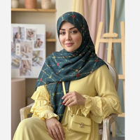 روسری نخ کاستوم طرح جواهر قواره بزرگ 140 سانتیمتر