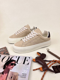 ونس زنانه لژدار زارا موکا ZARA Canvas Syle Trainers کد 1561 🤎 دختر طهرونی