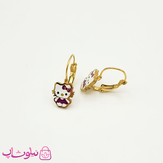 نیم ست بچگانه مدل هلوکیتی بنفش کد 1791