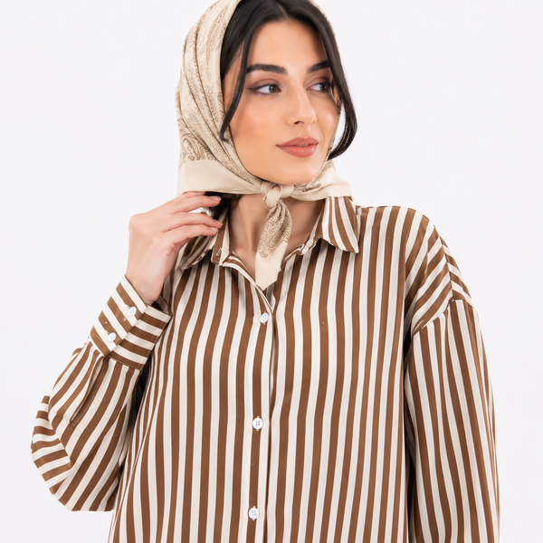 شومیز زنانه نخ کتان نگین دار وارداتی