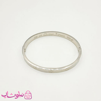دستبند زنانه مردانه مدل کارتیه لاو نقره ای کد 259