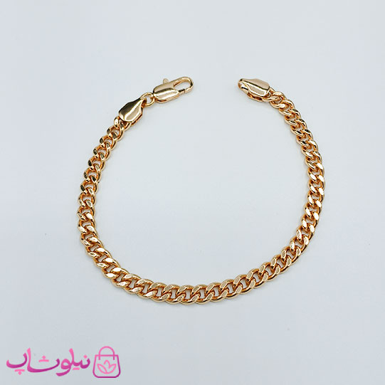 خرید  دستبند ژوپینگ کارتیه طلایی طول 19 سانت و عرض 5 میل 