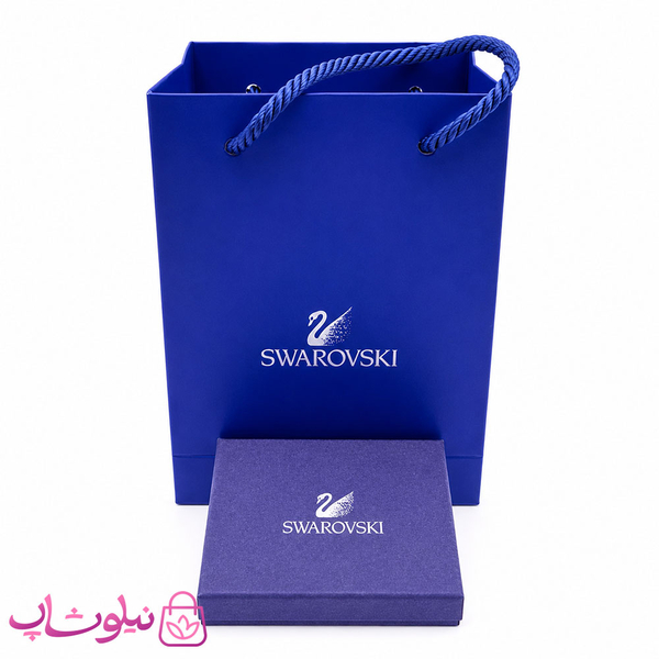 گردنبند زنانه نقره سواروسکی با کریستال آبی کد 1700