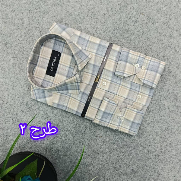 پیراهن مردانه چهارخونه استین بلند سایز M تا 2XL | پیراهن کلاسیک مردانه چهارخانه در 6 طرح | پیراهن مردانه رسمی چهارخونه AA6