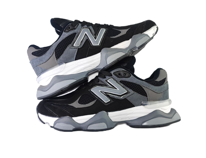 کفش اسپرت مردانه برند نیوبالانس ۹۰۶۰ new balance مدل اسوه مشکی طوسی کد 186