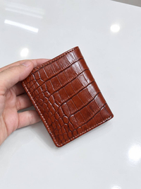 کیف پول چرم طبیعی رنگ قهوه ای مدل رُما | Roma