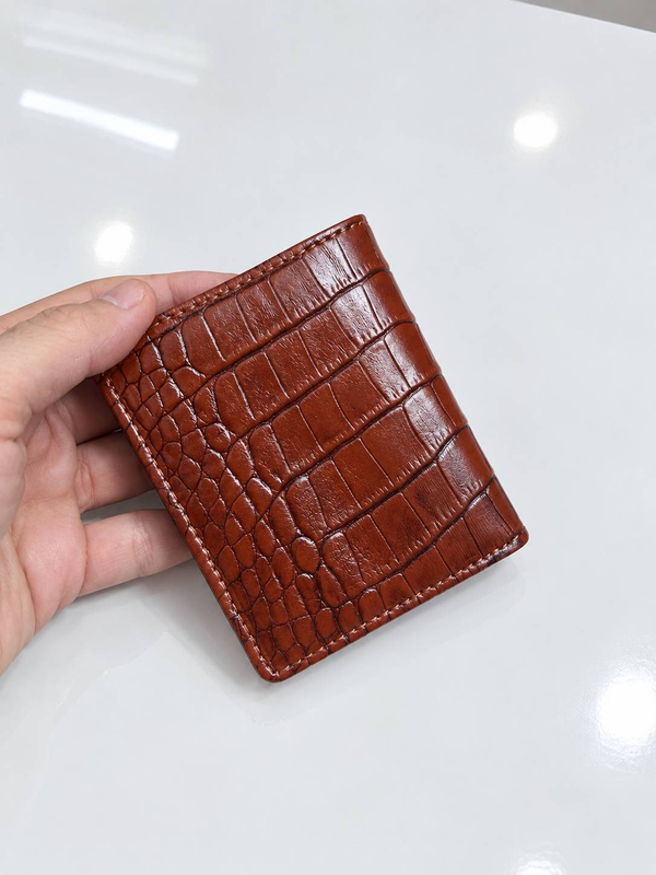 کیف پول چرم طبیعی رنگ قهوه ای مدل رُما | Roma