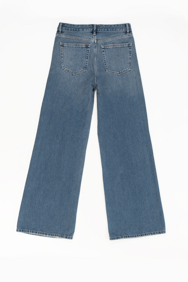 شلوار جین زنانه بگی آبی وسط جک پات ریزشی رویال جین royal jeans