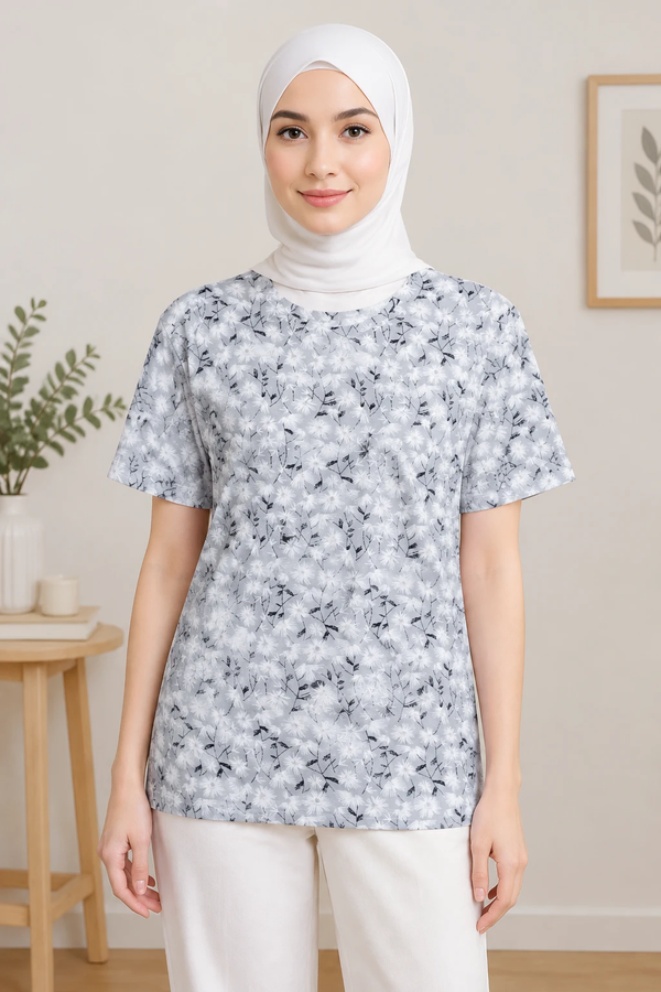 خرید  تیشرت زنانه آلتونی طرح‌دار – جنس پنبه لاکرا درجه یک 