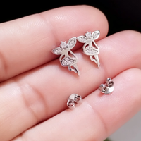 خرید  گوشواره نقره زنانه میخی طرح فرشته عیار 925 BSJ silver 