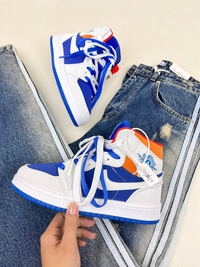 کتونی ساقدار زنانه ایر جردن 1 کینگ بلو  1 NIKE AIR JORDAN کد 912