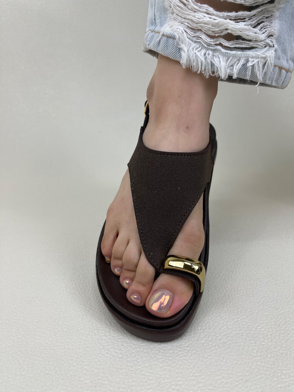 صندل زنانه انگشتی زارا رویه دار پشت کمربندی ZARA کد 1526