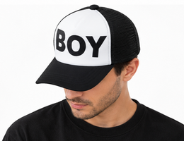 کلاه کپ مردانه مدل boy سفید مشکی