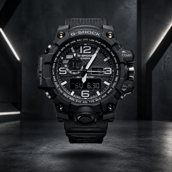 خرید  ساعت مچی GA-B001 مشکی دو موتوره شیشه ای Casio-5962-G 