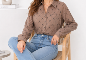 کراپ شومیز وارداتی نخ کتان کد 381