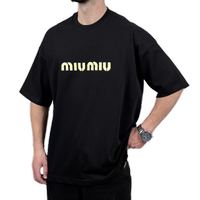 خرید تیشرت آستین کوتاه مردانه دونخ مشکی مدل MIU MIU