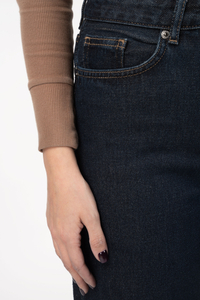 شلوار جین زنانه بگی سرمه ای خام شور جک پات ریزشی رویال جین royal jeans