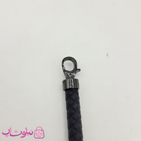 دستبند امگا رابر مشکی با قفل رزگلد کیفیت مستر کد 1400