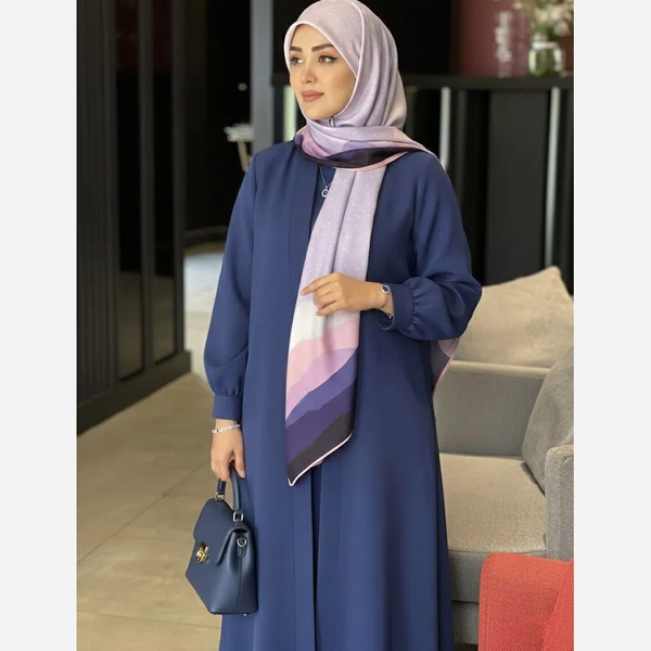روسری نخ کاستوم طرح یاس قواره بزرگ 140 سانتیمتر چرخ دوز