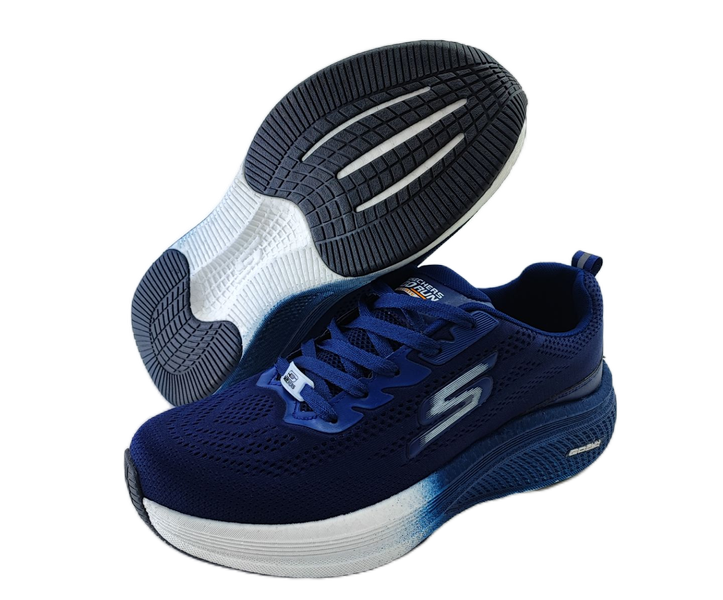 کفش اسپرت مردانه بزرگ‌پا تمام وارداتی برند اسکچرز skechers سرمه‌ای