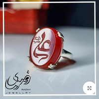 خرید انگشتر نقره زنانه عقیق سرخ دست ساز 