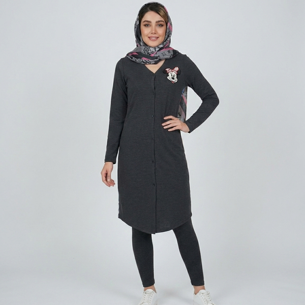 مانتو زنانه پاییزه طرح میکی موس وارداتی
