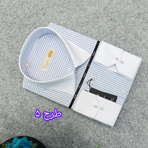 پیراهن پارچه ترک طرحدار مردانه قواره ازاد ( قواره کلاسیک ) _ استین بلند