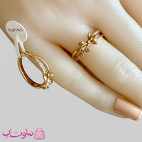خرید  انگشتر زنانه ژوپینگ مدل پاپیون ظریف دولاین 