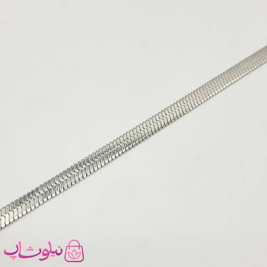 گردنبند/ دستبند/ پابند هرینگبون تخت سیلور ضخامت 6 میل