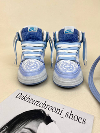 کتونی ونس ساقدار زنانه ایر جردن وان فامیلا بلو  NIKE AIR JORDAN 1 کد 912 دختر طهرونی
