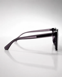 عینک آفتابی زنانه UV400 مربعی اورسایز فریم شفاف بنفش کد F2-023