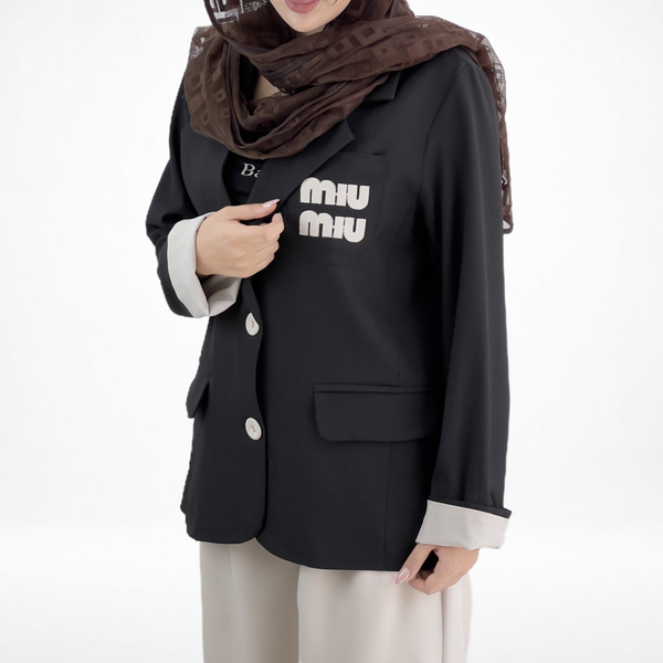 خرید  ست کت و شلوار مشکی  مدل miu miu 