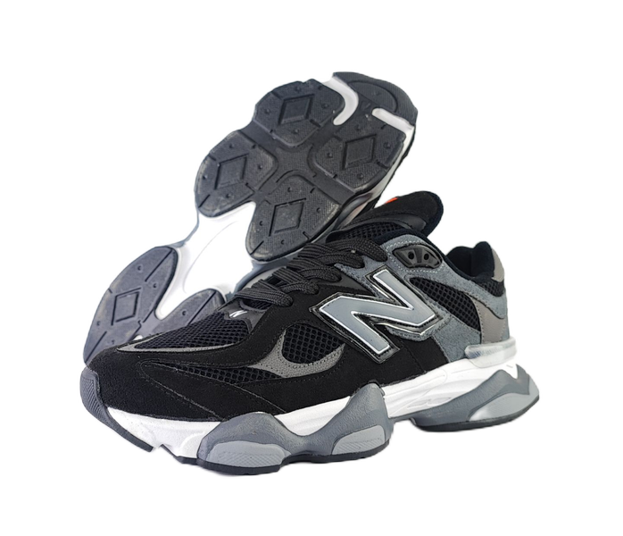 کفش اسپرت مردانه برند نیوبالانس ۹۰۶۰ new balance مدل اسوه مشکی طوسی کد 186