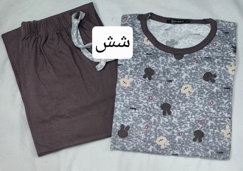 ست تیشرت و شلوار زنانه با کیفیت جنس کبریتی ریز اعلا