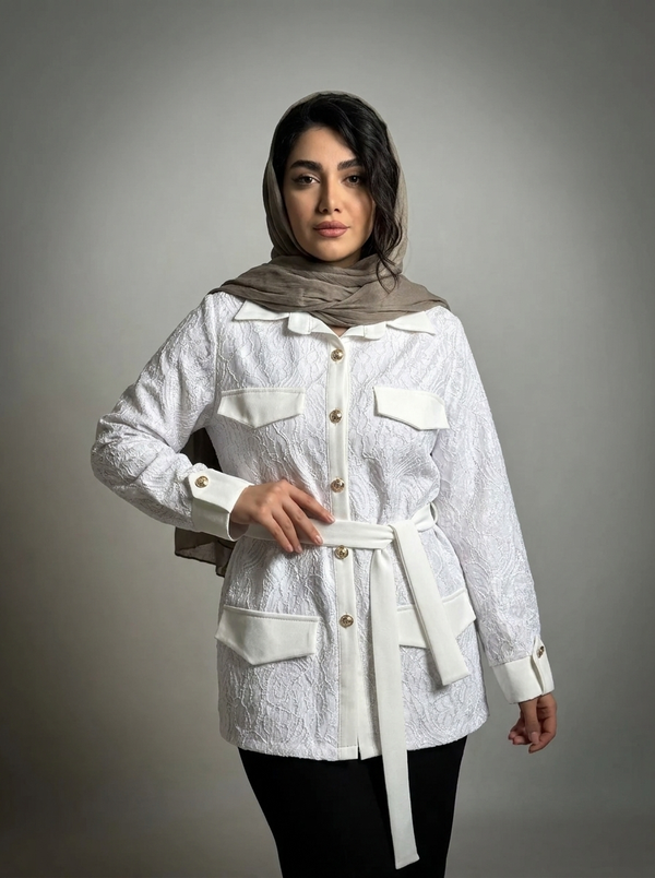 کت مجلسی زنانه گیپور قد ۷۰