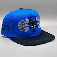 کلاه بک فیت آبی مدل  ny flower