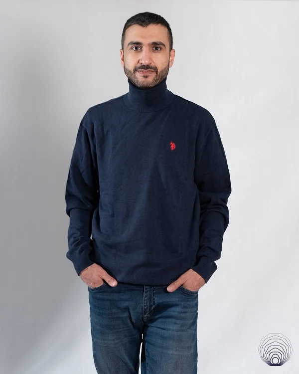 پلیور یقه اسکی مردانه U.S.Polo Assn – دو رنگ کاربردی