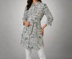 مانتو زنانه لینن گندم کد 83
