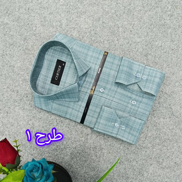 پیراهن مردانه طرحدار استین بلند سایز M تا 2XL | پیراهن کلاسیک مردانه طرحدار در 5 طرح | پیراهن مردانه رسمی طرحدار BB1